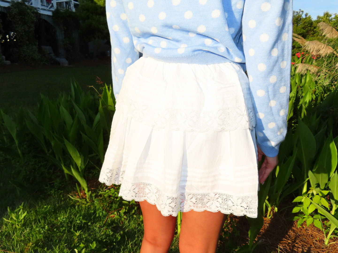 White Ruffle Skirt