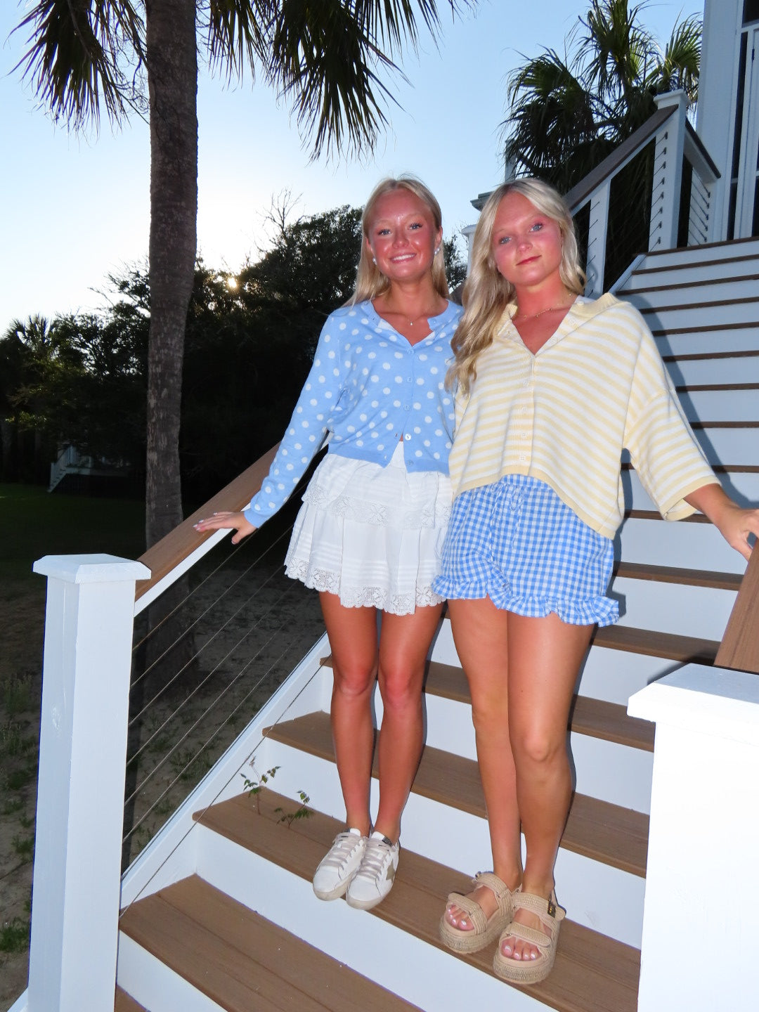 Perfectly Polka Dot Cardigan - Light Blue